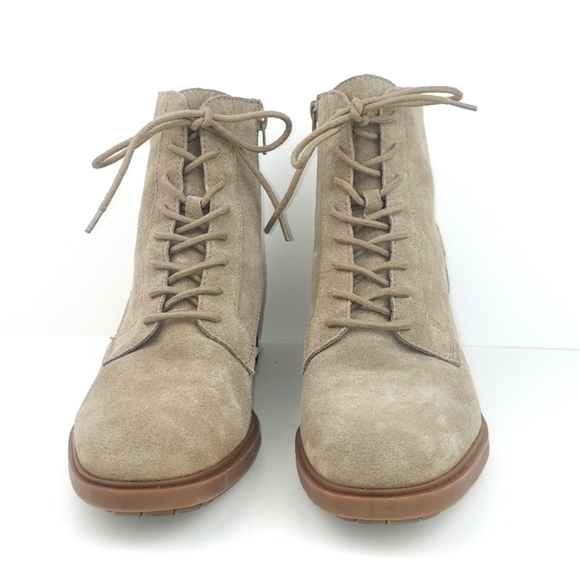 Lucky Brand Diedrah Tan Suede Heeled Boots 9.5 - Picture 3 of 14
